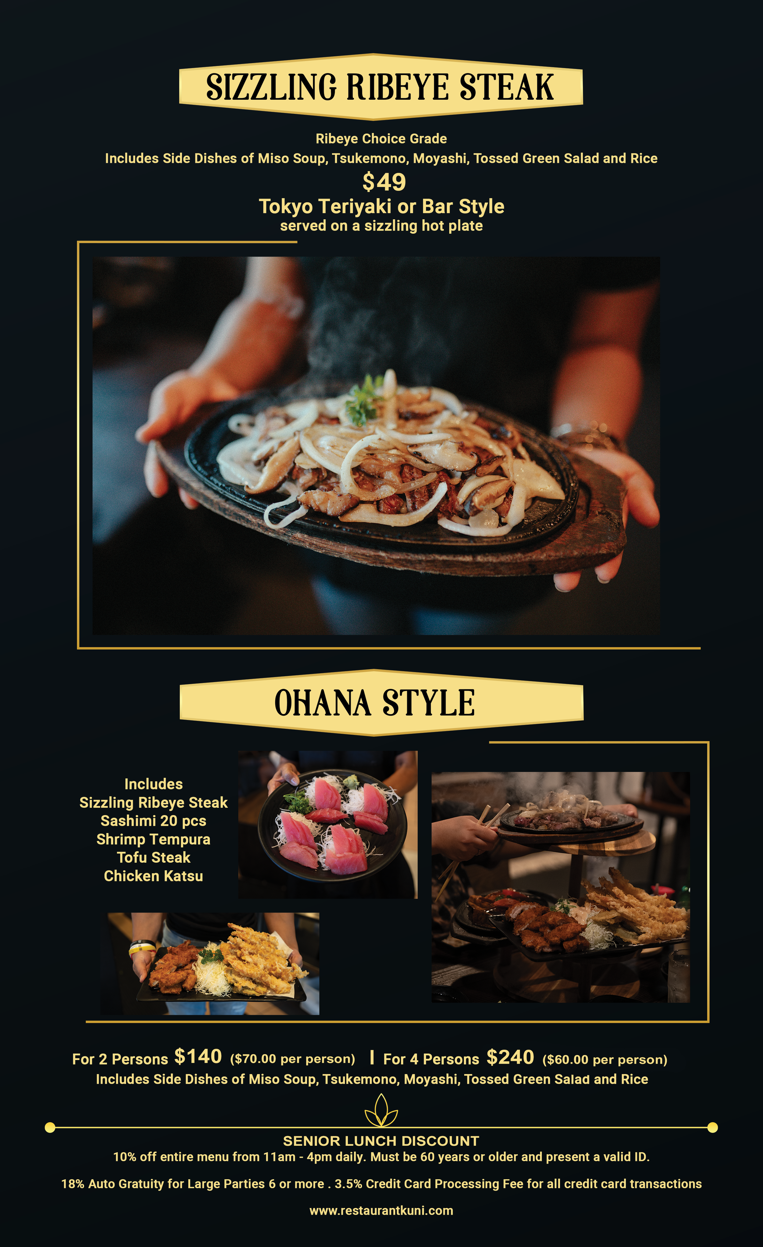 MENU — KUNI RESTAURANT & CATERING